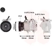 VAN WEZEL 8201K703 DV12 Klimaanlage Klimakompressor PAG 46 R134a für HYUNDAI i20 (PB, PBT)