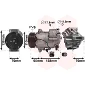 VAN WEZEL Kompressor, Klimaanlage 3700K607