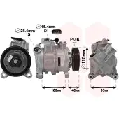VAN WEZEL Kompressor, Klimaanlage 0600K489