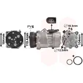 VAN WEZEL Kompressor, Klimaanlage *** IR PLUS *** 1800K321