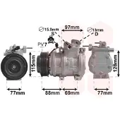 VAN WEZEL Kompressor, Klimaanlage 8300K124