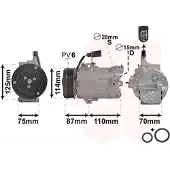 VAN WEZEL Kompressor, Klimaanlage *** IR PLUS *** 5801K705