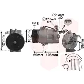 VAN WEZEL Kompressor, Klimaanlage *** IR PLUS *** 3700K427