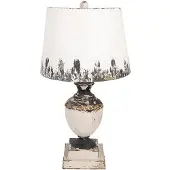 Clayre & Eef Tischlampe Ø 32x60 cm Beige Metall