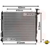 VAN WEZEL 83012703 Kühler Wasserkühler Motorkühler für KIA SORENTO II (XM) SORENTO II Kasten/SUV (XM)