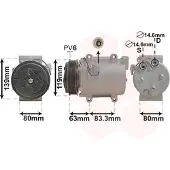 VAN WEZEL Kompressor, Klimaanlage 5900K121