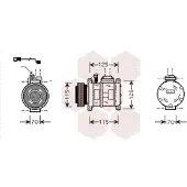 VAN WEZEL Kompressor, Klimaanlage 0600K066