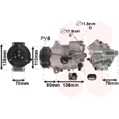 VAN WEZEL Kompressor, Klimaanlage 3700K616