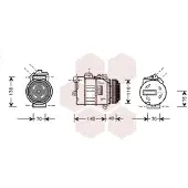 VAN WEZEL 0600K181 Klimaanlage Klimakompressor für BMW 3 Limousine (E46) 5 Limousine (E39) 3 Touring (E46) 5 Touring (E39) 7 (E38)