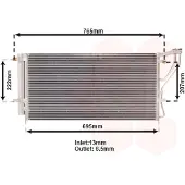 VAN WEZEL Kondensator, Klimaanlage 83005105