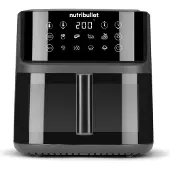 NutriBullet Heißluftfritteuse CrispLite Vision schwarz/silber Korb 8 Liter
