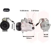 VAN WEZEL 3000K676 6SBU16 Klimaanlage Klimakompressor PAG 46 R134a passend für MERCEDES-BENZ C-Klasse Limousine (W204) C-Klasse T-modell (S204) GLK