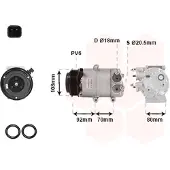 VAN WEZEL Kompressor, Klimaanlage *** IR PLUS *** 1800K415