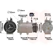 VAN WEZEL Kompressor, Klimaanlage 1801K711