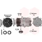 VAN WEZEL Kompressor, Klimaanlage *** IR PLUS *** 0800K054