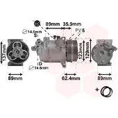 VAN WEZEL Kompressor, Klimaanlage *** IR PLUS *** 1800K433