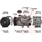 VAN WEZEL Kompressor, Klimaanlage 8200K377
