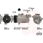 VAN WEZEL Kompressor, Klimaanlage *** IR PLUS *** 0600K321