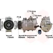 VAN WEZEL 5800K386 Klimaanlage Klimakompressor für VW Transporter V Bus (7HB, 7HJ, 7EB, 7EJ, 7EF, 7EG, 7HF, 7EC) Multivan V Transporter V Kastenwagen