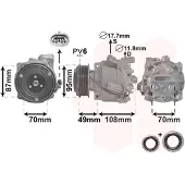 VAN WEZEL Kompressor, Klimaanlage *** IR PLUS *** 3700K668