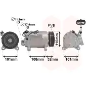 VAN WEZEL Kompressor, Klimaanlage 0600K566
