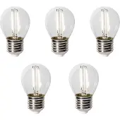 LUEDD 5er-Set E27 LED-Lampen P45 Dämmerungssensor 3W 250 lm 3000K