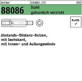 Industrial Quality Supplies Sechskantabstandsbolzen R 88086 M 5 x 25/ 10 Innen/Aussengew. Stahl gal Zn