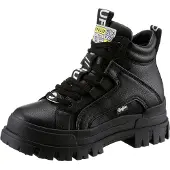 Buffalo Aspha NC Mid Frauen Schnürung Klobige Sohle Turnschuhe Schwarz – undefined / Schwarz