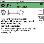 Industrial Quality Supplies Sechskantflanschschraube R 88913 Sperr-Ripp VG M 8 x 25 100 zinkbesch. Gleitmittel flZnnc 480h-L