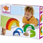Eichhorn Stapelwürfel Regenbogen, Babyspielzeug