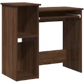 vidaXL Schreibtisch mit Regal Braun Eichen-Optik 84x40x78 cm
