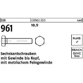 Reyher Sechskantschraube DIN 961 VG M 12 x1,25x 80 10.9