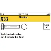 FAST-X Sechskantschraube DIN 933 VG M 16 x 70 Messing