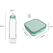 Mepal Lunchbox "Pausenset XL Campus (2025) 2er Set", blau (cool blau), B:2cm H:2cm L:2cm, ABS-Kunststoff, Lebensmittelaufbewahrungsbehälter, Lunchbox, Spülmaschinengeeignet
