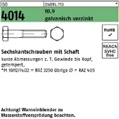 Industrial Quality Supplies Sechskantschraube ISO 4014 m.Schaft M 16 x 150 10.9 galvanisch verzinkt
