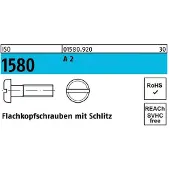 F. REYHER Nchfg. GmbH & Co. KG Flachkopfschraube ISO 1580 m.Schlitz M 3 x 30 A 2