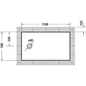 Duravit Tempano Duschwanne, Rechteck, Acryl, 1200x700mm, 720196000000001, Farbe: weiß mit Antislip
