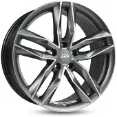 Mam 19 Zoll Alufelge MAM WHEELS RS3 19"x8.5" 5x114.3 PCD ET45 72.60mm Felge Matt Palladium Frontpoliert