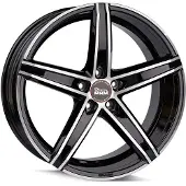 Mam 19 Zoll Alufelge MAM WHEELS OX-18 19"x8.50" 5x112 PCD ET45 66.6mm Felge Schwarz FRONT Poliert