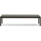 Natur24 Couchtisch Sorells 63 x 149 x 34 cm Aluminium Braun