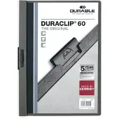 Durable Klemmmappen Duraclip, DIN A4, Kunststoff, mit Clip, anthrazit