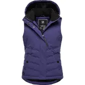 Ragwear Steppweste "Hesty" Wasserdichte Outdoor-Weste mit abnehmbarer Kapuze