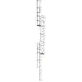 MUNK Günzburger Steigtechnik MUNK ortsfeste Steigleitern Edelstahl, 14,00m SH PG2