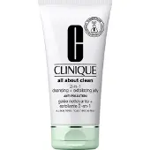 Clinique All About Clean 2-in-1 Cleansing + Exfoliating Jelly, Reinigungsgel, Frauen, Jeder Hauttyp, Reinigend, Exfoliation, Glättend, Salicylsäure, Tube