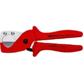 Knipex 90 25 185 SB Rohrschneider für Kunststoff-Verbundrohre aus zähem, glasfaserverstärktem Kunststoff 185 mm (SB-Karte/Blister)