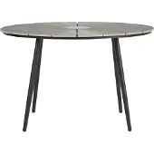 Ebuy24 Dance Gartentisch Ø120 cm, schwarz und hellgrau.