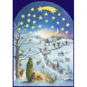 Urachhaus Adventskalender Winterszene mit 47 Türchen und Suchmechanismus: Sterne öffnen