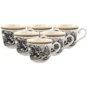 Villeroy & Boch Tasse "Kaffee- / Teetassen Audun Ferme 150 ml 6er Set bunt", bunt, Porzellan, Trinkgefäße, Tasse