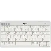 BakkerElkhuizen Tastatur UltraBoard 950 V2 Wireless, Bluetooth, 3 m Reichweite, HotKeys, USB-C, QWERTZ, hellgrau