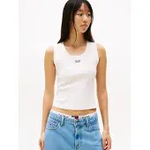 Tommy Hilfiger Top DW0DW21369 Weiß Slim Fit 42